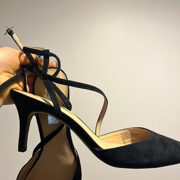 INC Women Heels US 7; Black Suede; Pointed Toe; - Picture 3 of 6